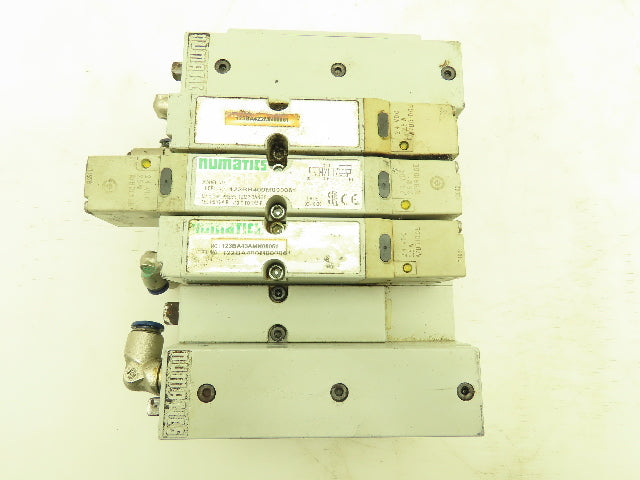 Numatics 2012 Series Solenoid Valve Bank 4-Station Manifold 24VDC