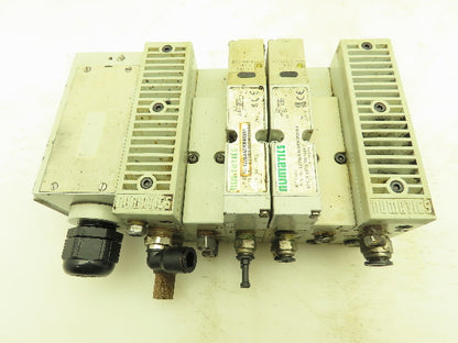 Numatics 2012 Series Pneumatic Solenoid Valve 4-Station Manifold 24VDC