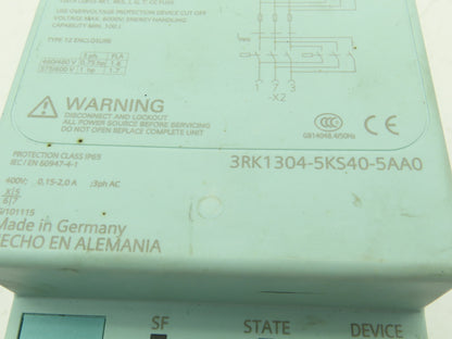Siemens 3RK1304-5KS40-5AA0 RSe-ST Reversing Motor Starter 3Ph 400V 0.9KW 0.15-2A