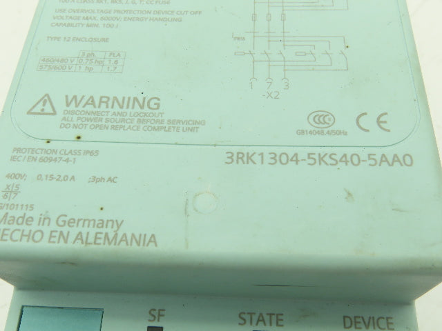 Siemens 3RK1304-5KS40-5AA0 RSe-ST Reversing Motor Starter 3Ph 400V 0.9KW 0.15-2A