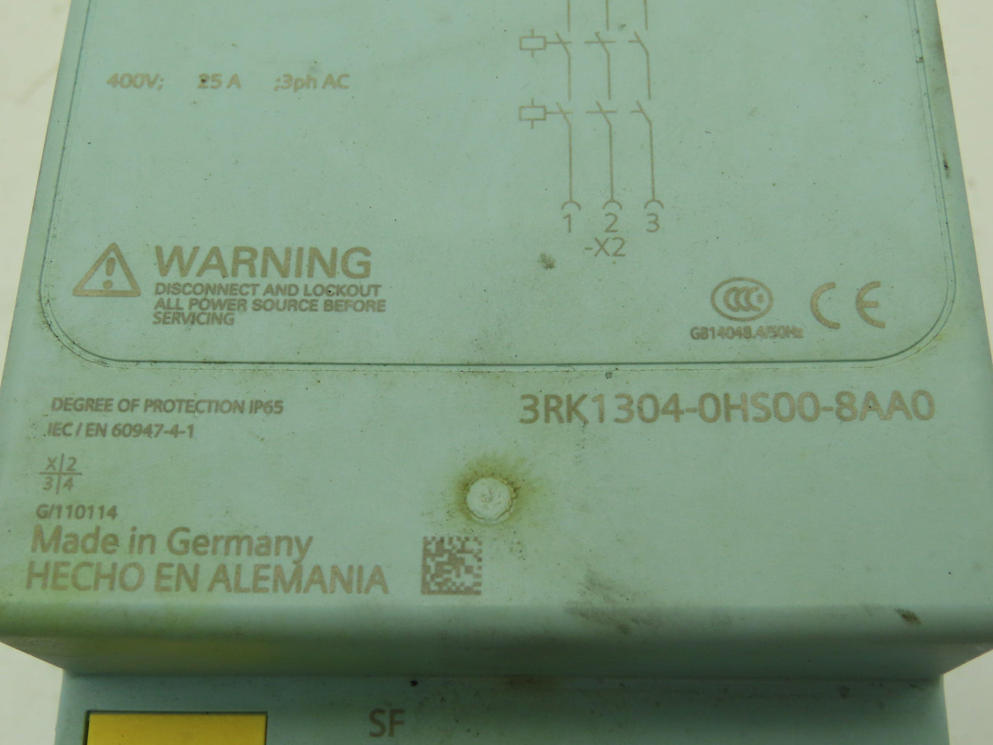 Siemens 3RK1304-0HS00-8AA0 ASM Disconnect Module 400V 25A 3Ph W/ Backplane Bus