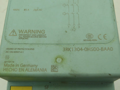 Siemens 3RK1304-0HS00-8AA0 ASM Disconnect Module 400V 25A 3Ph W/ Backplane Bus