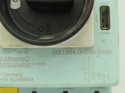 Siemens 3RK1304-0HS00-7AA0 F-RSM Disconnect Module 400V 16A 3Ph Broken Cover