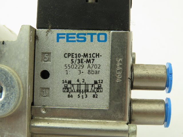 Festo CPE10-M1CH-5 Solenoid Spool Valve Pneumatic 5/3 Double Acting 24VDC Coil