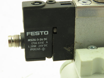 Festo CPE10-M1CH-5 Solenoid Spool Valve Pneumatic 5/3 Double Acting 24VDC Coil