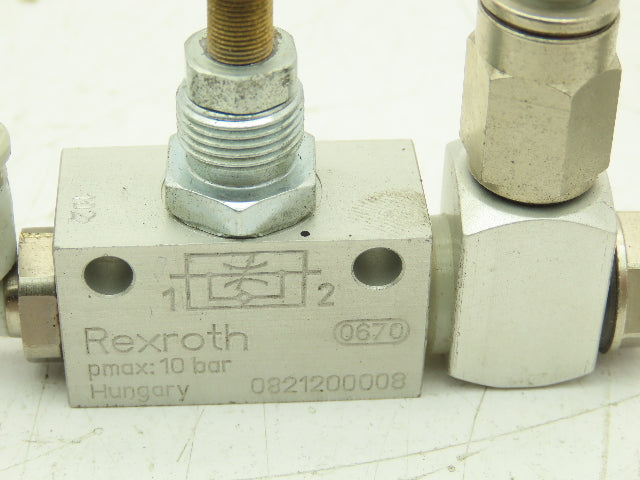 Rexroth 0821200008 Pneumatic Air Flow Control Needle Valve 1/8-2 BSPP  Lot of 6