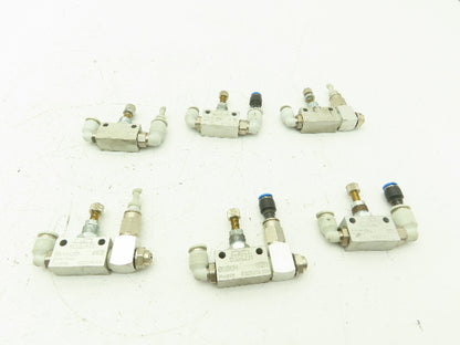 Rexroth 0821200008 Pneumatic Air Flow Control Needle Valve 1/8-2 BSPP  Lot of 6