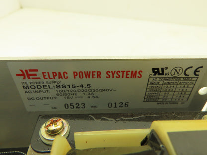 Elpac SS15-4.5  DC Power Supply 15V 4.5A Output