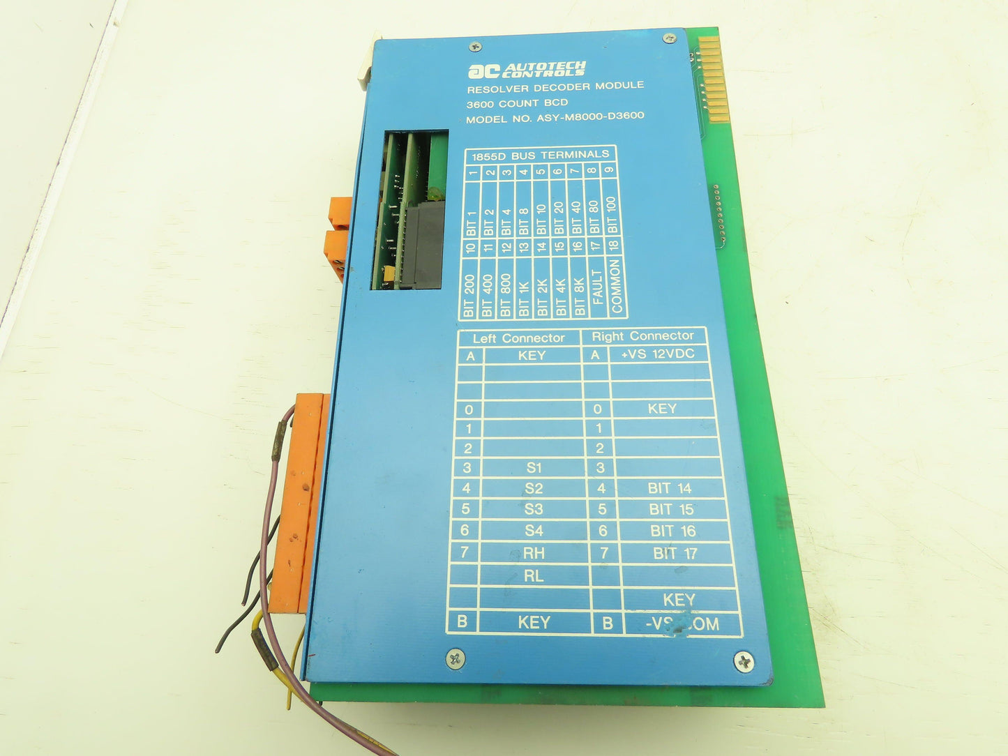 AC AutoTech Controls M8000-D3600 RSLV Resolver Decoder Input Module