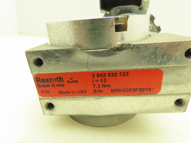 Rexroth 3842520723 Gearmotor Speed Reducer 7.3 Nm 12:1 Ratio 0.09kw 480V 3Ph