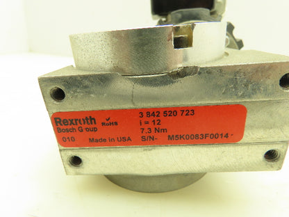 Rexroth 3842520723 Gearmotor Speed Reducer 7.3 Nm 12:1 Ratio 0.09kw 480V 3Ph