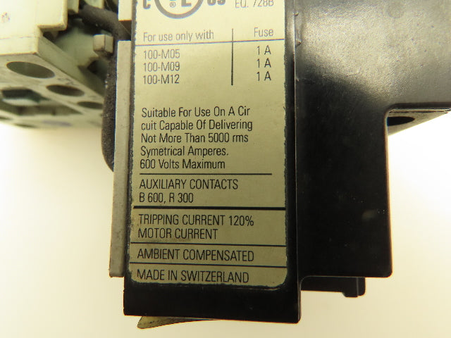 Allen Bradley 193-M-A15 Motor Starter Contactor Overload Heater 3Ph 0.1-0.15A