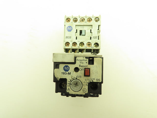 Allen Bradley 193-M-A15 Motor Starter Contactor Overload Heater 3Ph 0.1-0.15A