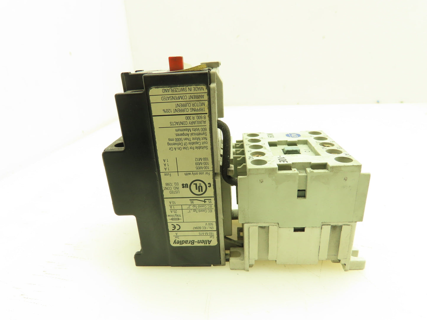 Allen Bradley 193-M-A15 Motor Starter Contactor Overload Heater 3Ph 0.1-0.15A