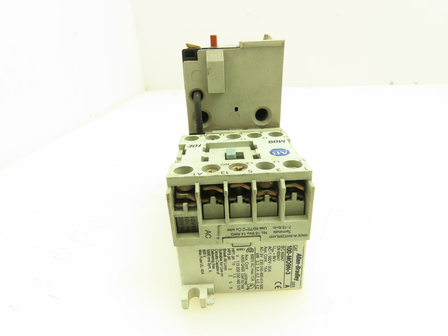 Allen Bradley 193-M-A15 Motor Starter Contactor Overload Heater 3Ph 0.1-0.15A