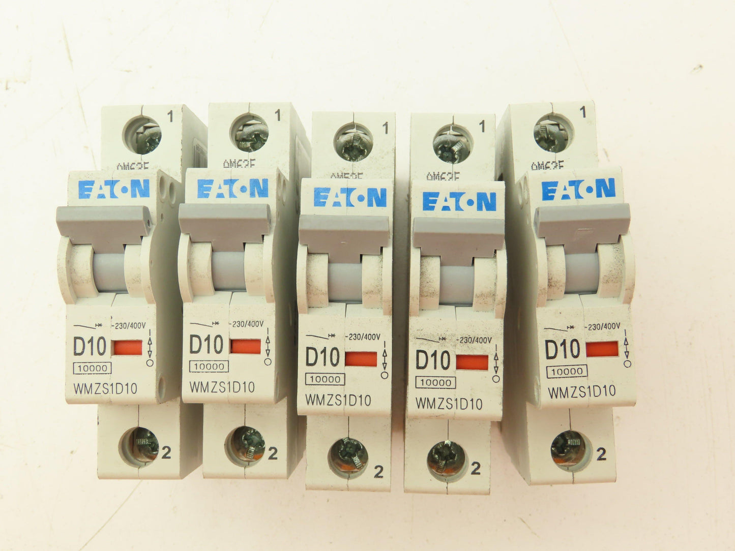 Eaton WMZS1D10 Miniature Circuit Breaker 1 Pole 10A 400V Lot of 5