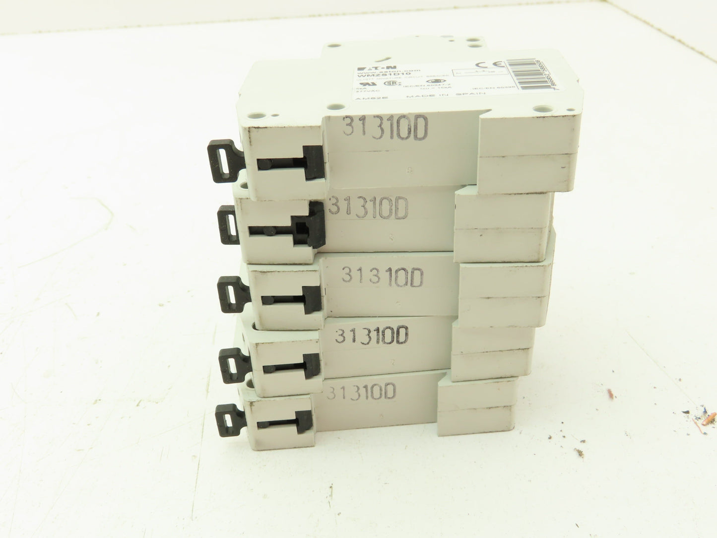 Eaton WMZS1D10 Miniature Circuit Breaker 1 Pole 10A 400V Lot of 5