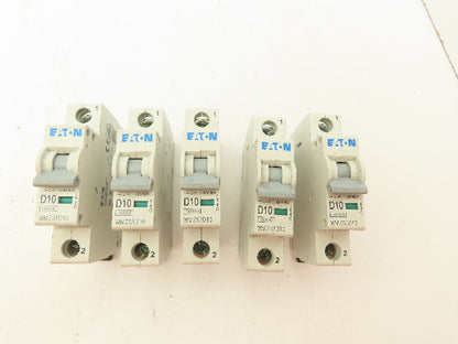 Eaton WMZS1D10 Miniature Circuit Breaker 1 Pole 10A 400V Lot of 5
