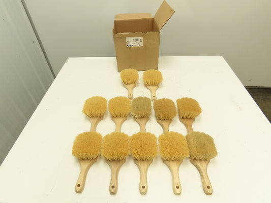 Osborn Pro 81018 Short Wood Handle Tampico Utility Scrub Brush  Box of 12
