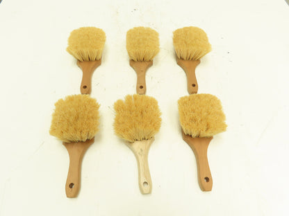 Osborn Pro 81018 Short Wood Handle Tampico Utility Scrub Brush  Lot of 6