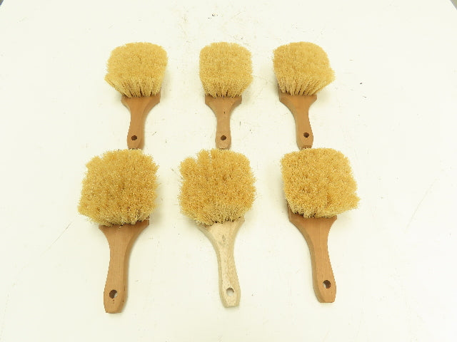 Osborn Pro 81018 Short Wood Handle Tampico Utility Scrub Brush  Lot of 6