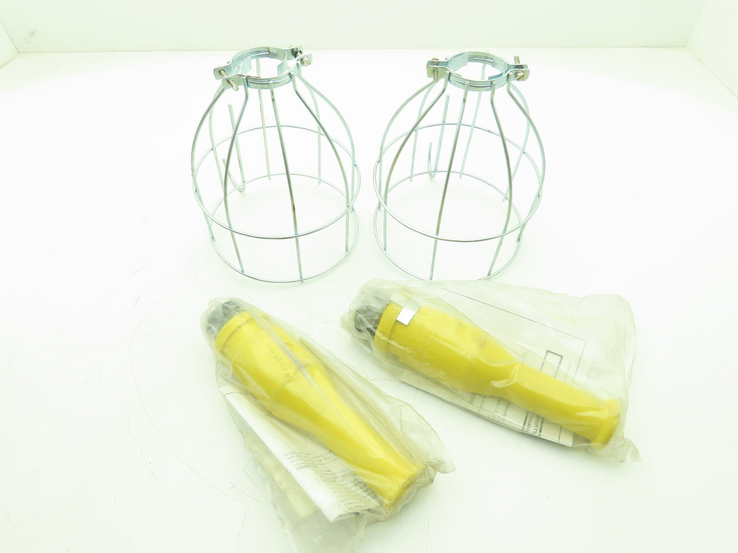 Ericson 7-A Handlamp Trouble Light Socket Ground Clip Large Cage Lot of 2