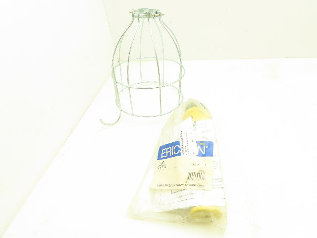 Ericson 7-A Handlamp Trouble Light Socket Ground Clip Large Cage Lot of 2