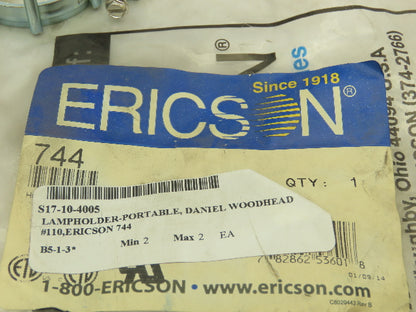 Ericson 744 Lampholder Handlamp 100W Trouble Light No 7 Portable