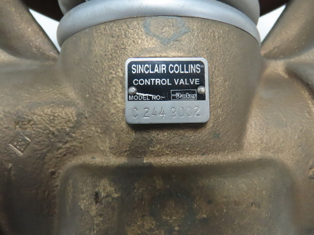 Sinclair Collins C244-9002 Brass Globe Valve 2 Way 200 PSI 2" NPT NO
