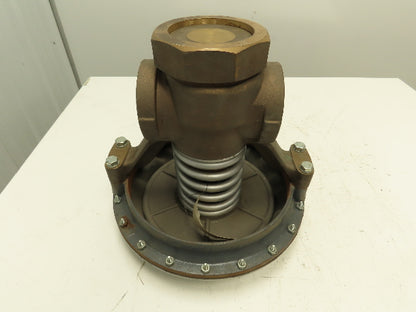 Sinclair Collins C244-9002 Brass Globe Valve 2 Way 200 PSI 2" NPT NO