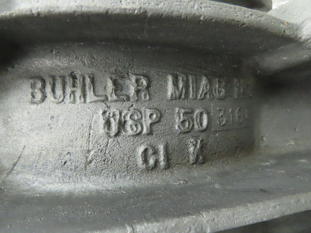 Buhler Miag USP-50 Rotary Airlock Feeder Valve 316SS 10x10" Round Flange 16" OD