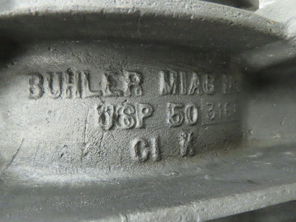 Buhler Miag USP-50 Rotary Airlock Feeder Valve 316SS 10x10" Round Flange 16" OD