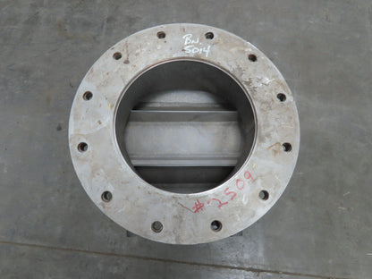 Buhler Miag USP-50 Rotary Airlock Feeder Valve 316SS 10x10" Round Flange 16" OD