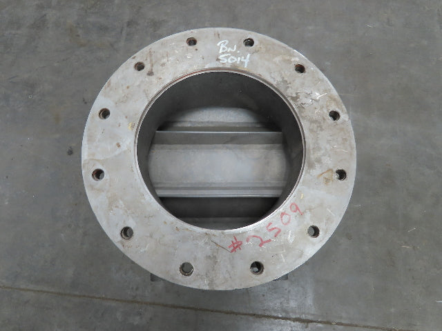 Buhler Miag USP-50 Rotary Airlock Feeder Valve 316SS 10x10" Round Flange 16" OD