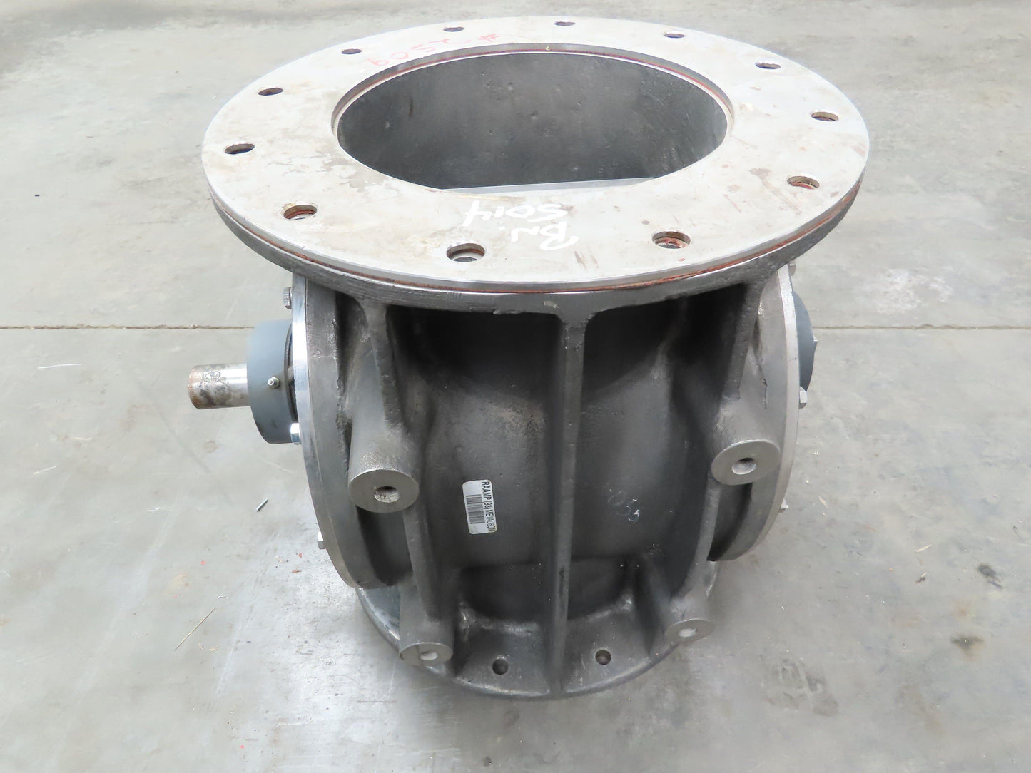 Buhler Miag USP-50 Rotary Airlock Feeder Valve 316SS 10x10" Round Flange 16" OD