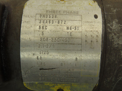 Boston Gear F718-10 B5 Speed Reducer 10:1 Gearmotor 172 RPM .5Hp 460V 3PH 56C LH