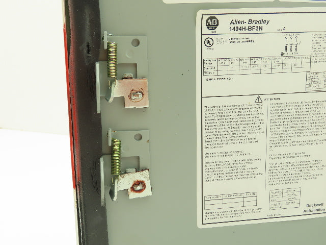 Allen Bradley 1494H-BF3N Safety Disconnect Enclosure 30A 600V Modified