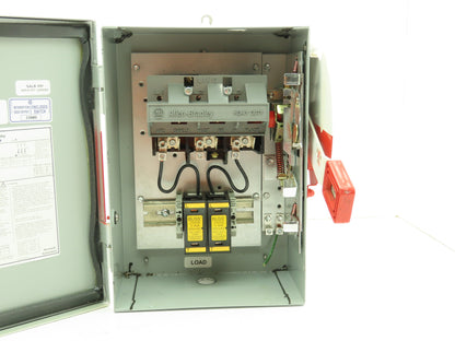 Allen Bradley 1494H-BF3N Safety Disconnect Enclosure 30A 600V Modified