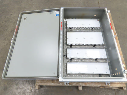 Wiegmann N12362408 Electric Enclosure 26x24x8" Wall Mount Backplate Knockouts