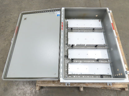Wiegmann N12362408 Electric Enclosure 26x24x8" Wall Mount Backplate Knockouts