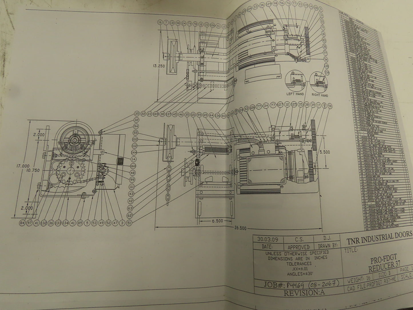 TNR P4469 Industrial Garage Door Opener Operator Motor Drive Manual Override
