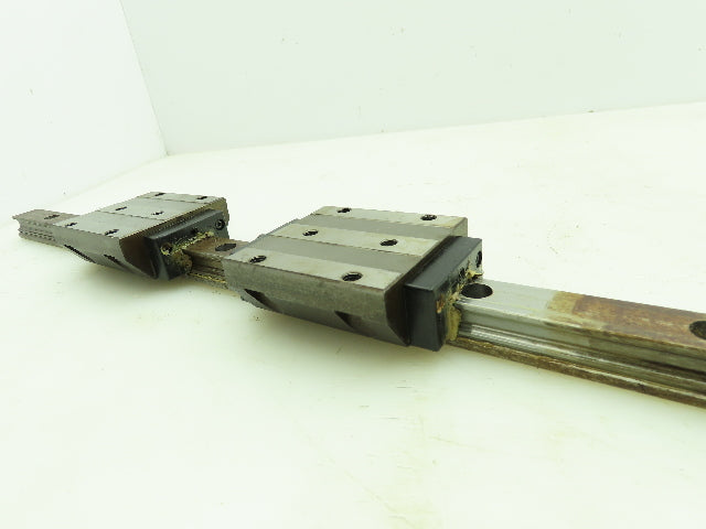 INA KWVE-20 Linear Guide Rail Caged Ball Bearing 2-Block Unit 450mm 17.75"