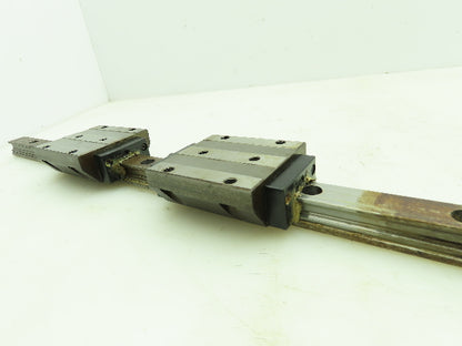 INA KWVE-20 Linear Guide Rail Caged Ball Bearing 2-Block Unit 450mm 17.75"