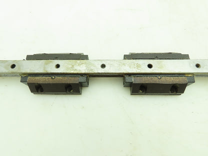 INA KWVE-20 Linear Guide Rail Caged Ball Bearing 2-Block Unit 450mm 17.75"