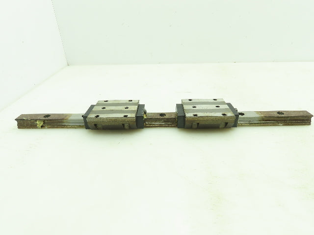 INA KWVE-20 Linear Guide Rail Caged Ball Bearing 2-Block Unit 450mm 17.75"