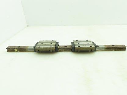 INA KWVE-20 Linear Guide Rail Caged Ball Bearing 2-Block Unit 450mm 17.75"