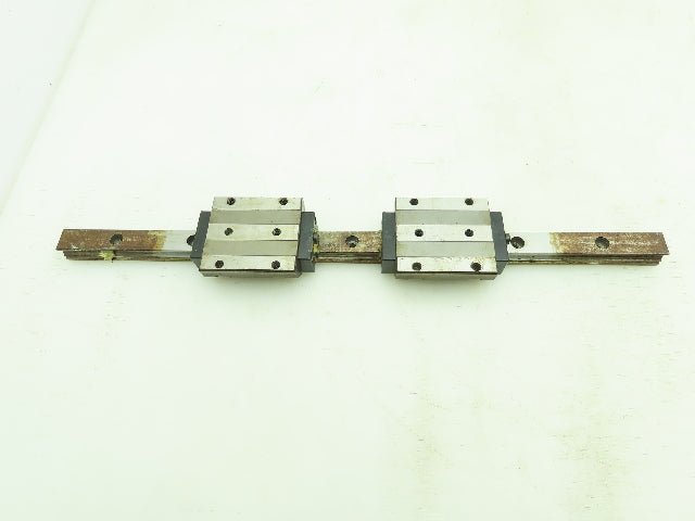 INA KWVE-20 Linear Guide Rail Caged Ball Bearing 2-Block Unit 450mm 17.75"