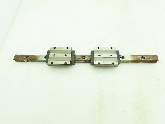 INA KWVE-20 Linear Guide Rail Caged Ball Bearing 2-Block Unit 450mm 17.75"