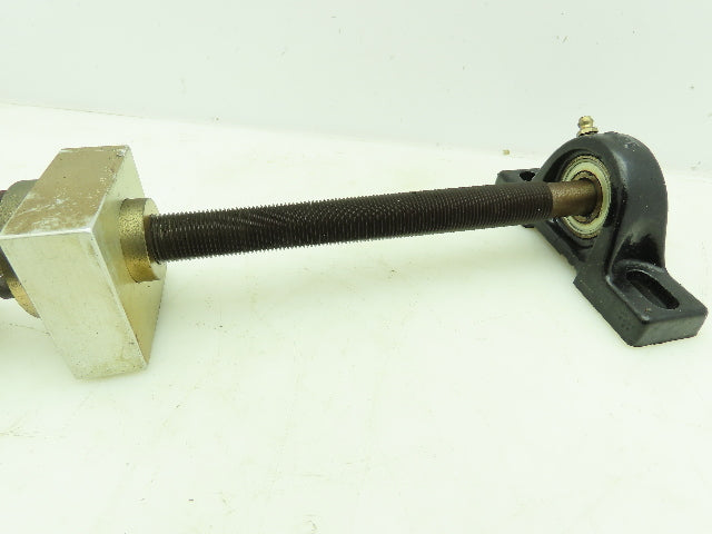 Manual Handwheel Linear Guide Bearing Block Ball Screw 3/4" Dia 21"L