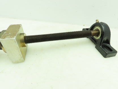 Manual Handwheel Linear Guide Bearing Block Ball Screw 3/4" Dia 21"L